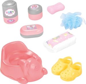 Askato Lalka Tosia z wanienką w różowym Ubranku z Akcesoriami 3