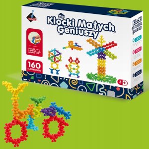 Askato Klocki Małych Geniuszy Kolorowe Kulki 160 elementów 3