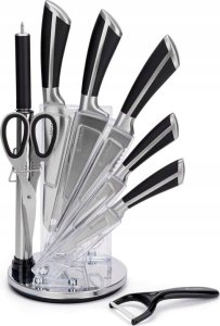 Elitehoff ZESTAW 9 ELEM. NOŻY KUCHENNYCH W STOJAKU Z OSTRZAŁKĄ I NOŻYCAMI E-6263 11