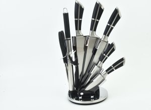 Elitehoff ZESTAW 9 ELEM. NOŻY KUCHENNYCH W STOJAKU Z OSTRZAŁKĄ I NOŻYCAMI E-6263 5