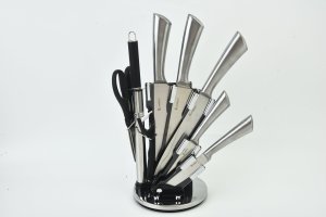 Elitehoff ZESTAW 9 ELEM. NOŻY KUCHENNYCH W STOJAKU Z OSTRZAŁKĄ I NOŻYCAMI E-6265 3