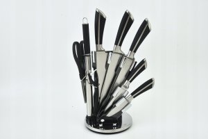 Elitehoff ZESTAW 9 ELEM. NOŻY KUCHENNYCH W STOJAKU Z OSTRZAŁKĄ I NOŻYCAMI E-6265 5
