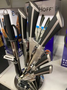 Elitehoff ZESTAW 9 ELEM. NOŻY KUCHENNYCH W STOJAKU Z OSTRZAŁKĄ I NOŻYCAMI E-6265 7