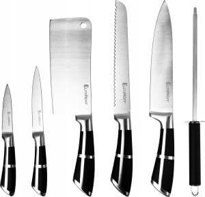 Elitehoff ZESTAW 9 ELEM. NOŻY KUCHENNYCH W STOJAKU Z OSTRZAŁKĄ I NOŻYCAMI E-6265 10