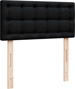 vidaXL vidaXL Rama łóżka otomana z materacem, czarna, 90x190 cm, tkanina 8
