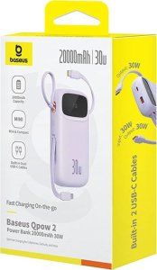 Powerbank Baseus Powerbank QPow 2 20000mAh 30W 2xUSB-C (fioletowy) 7