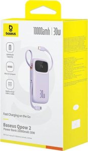 Powerbank Baseus Powerbank Baseus QPow 2 10000mAh 30W 2xUSB-C (fioletowy) 7