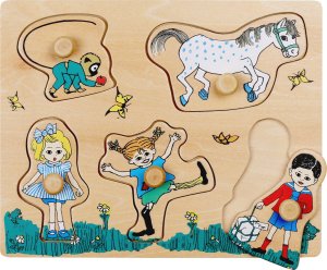 Pippi Drewniane puzzle z uchwytami 5 szt Pippi 1