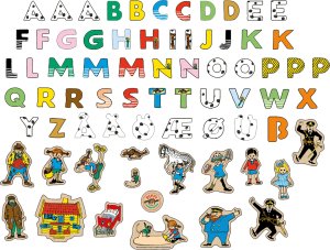 Pippi Litery magnetyczne i obrazki 72 szt. 2