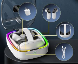 JYS Futerał Etui Walizka + Ładowarka na Gogle Okulary VR Oculus Meta Quest 3 / JYS-MQ002 5