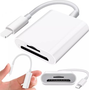 Alogy Czytnik kart pamięci Alogy SD Micro Card Reader do iPhone iPad adapter przejściówka Lightning 13