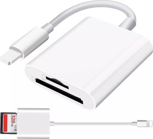 Alogy Czytnik kart pamięci Alogy SD Micro Card Reader do iPhone iPad adapter przejściówka Lightning 15