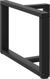 vidaXL Nogi do stolika kawowego, 2 pcs., czarne, 60x25x(42-43)cm, stal 4