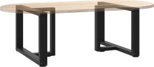 vidaXL Nogi do stolika kawowego, 2 pcs., czarne, 60x25x(42-43)cm, stal 8