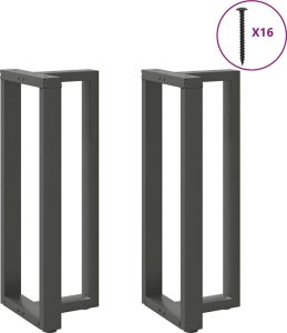 vidaXL Nogi do stołu barowego, 2 szt., antracyt, 40x35x(100-101) cm 3