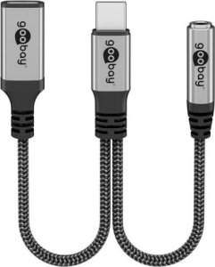 Adapter USB Goobay RB74524 USB-C - USB-C + Jack 3.5mm Czarny  (RB74524) 1