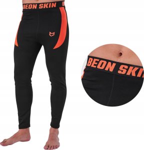 Beon Spodnie termoaktywne męskie Beon Skin Etna Black&Orange XL 1