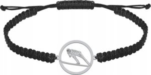 Radziszewska Jewellery BRANSOLETA MĘSKA SKOKI NARCIARSKIE SKOCZEK MAKRAMA SREBRO 925 GRAWER 1