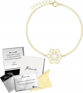 Radziszewska Jewellery Bransoletka Złota z Płatkiem Śniegu Boże Narodzenie 925 ŻYCZENIA GRATIS 1