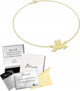 Radziszewska Jewellery Bransoletka Złota Żaba Łańcuszek SREBRO 925 Prezent DEDYKACJA GRAWER GRATIS 1