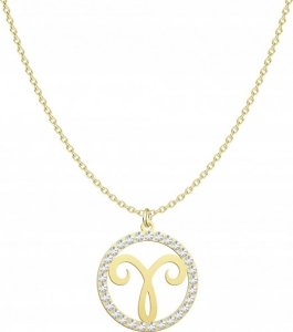 Radziszewska Jewellery Naszyjnik Złoty Baran Zodiak Znak Zodiaku 925 Prezent Łańcuszek DEDYKACJA 1