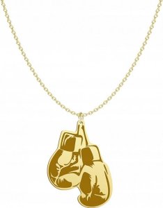 Radziszewska Jewellery Naszyjnik Złoty Rękawice Bokserskie 925 Prezent dla Boksera GRAWER GRATIS 1