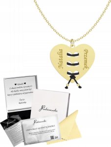 Radziszewska Jewellery Naszyjnik Złoty Serce Wiązane Imiona 925 Prezent Dzień Mamy GRAWER GRATIS 1