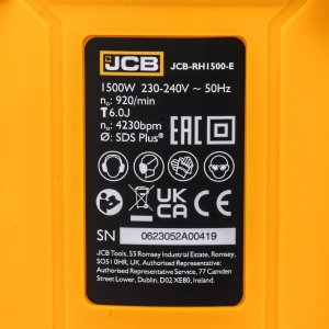 Wiertarka JCB Wiertarka elektryczna udarowa 1500W, 230V 15