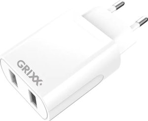 Zasilacz Grixx Grixx Power Adapter 220V White Dual USB A 2