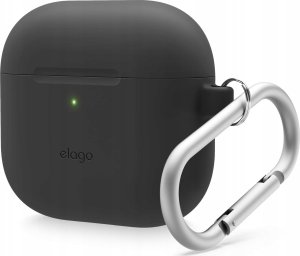 Elago Elago AirPods 4 Hang Silicone Case - etui z karabińczykiem do AirPods 4 czarne - Gwarancja bezpieczeństwa. Proste raty. Bezpłatna wysyłka od 170 zł. 1