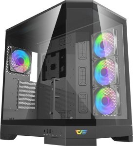 Obudowa Darkflash DQX90 czarna ARGB + 4 wentylatory 1