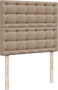 vidaXL Łóżko kontynentalne z materacem cappuccino 120x200cm 8