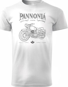 Topslang Koszulka z motocyklem na motor Pannonia panonia męska biała REGULAR M 1