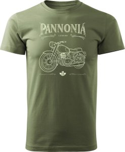 Topslang Koszulka z motocyklem na motor Pannonia panonia męska khaki REGULAR M 1