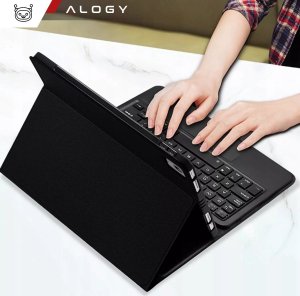 Alogy Etui ochronne z klawiaturą Alogy Keyboard case z miejscem na rysik klawiatura bezprzewodowa do Apple iPad Air 13" czarne 5