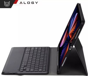 Alogy Etui ochronne z klawiaturą Alogy Keyboard case z miejscem na rysik klawiatura bezprzewodowa do Apple iPad Air 13" czarne 6