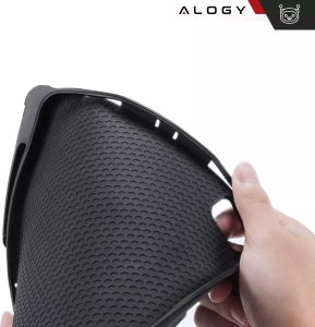 Alogy Etui ochronne z klawiaturą Alogy Keyboard case z miejscem na rysik klawiatura bezprzewodowa do Apple iPad Air 13" czarne  + Szkło 11