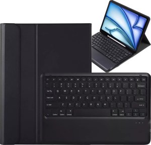 Alogy Etui ochronne z klawiaturą Alogy Keyboard case z miejscem na rysik klawiatura bezprzewodowa do Apple iPad Air 13" czarne  + Szkło 14