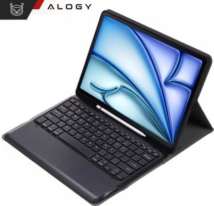 Alogy Etui ochronne z klawiaturą Alogy Keyboard case z miejscem na rysik klawiatura bezprzewodowa do Apple iPad Air 13" czarne  + Szkło 10