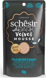 Agras Pet Foods SCHESIR KOT sasz.80g AFTER DARK VELVET    MOUSSE  KURCZAK + JAJKA PRZEPIÓRCZE 1