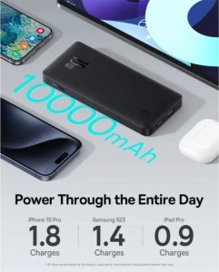 Baseus POWERBANK 10000MAH 15W USB + USB-C WHITE 4