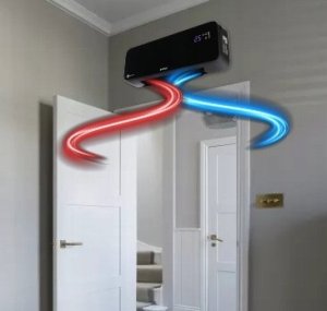 Powermat Kurtyna powietrzna Grzejnik CERAMICZNY 2000W Pilot Termowentylator LCD 3