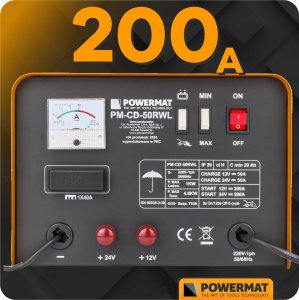 Powermat PROSTOWNIK AKUMULATOROWY Z ROZRUCHEM 200A ROZRUCH SAMOCHODOWY 12/24V 20-700 4