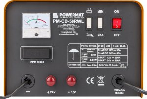 Powermat PROSTOWNIK AKUMULATOROWY Z ROZRUCHEM 200A ROZRUCH SAMOCHODOWY 12/24V 20-700 5