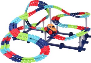 Jokomisiada Długi giętki tor samochodowy + autko 291 elementów ZA4768 2