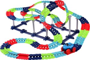 Jokomisiada Długi giętki tor samochodowy + autko 291 elementów ZA4768 6