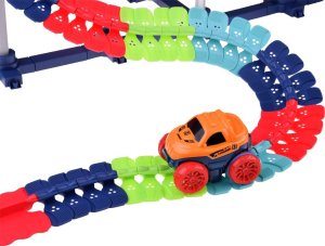 Jokomisiada Długi giętki tor samochodowy + autko 291 elementów ZA4768 10