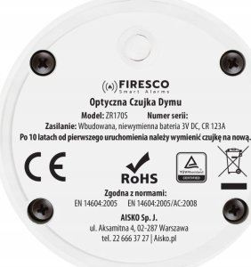Firesco Czujnik dymu Firesco ZR170S 5