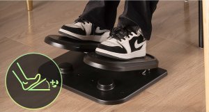 Ultradesk Podstawa ergonomiczna pod nogi, FOOTPODIUM czarny, plastikowy, ULTRADESK 10