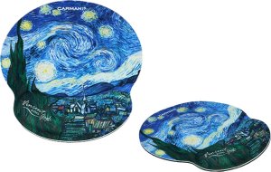 Carmani Podkładka pod mysz komputerową z poduszką na nadgarstek - V. van Gogh, Gwiaździsta Noc (CARMANI) 1